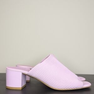 Everlane The Glove Mule in ReKnit Lilac Purple Square Toe Block Heel Size 9.5